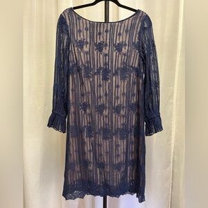 Sundance Emma Graceful Navy Lace dress | size Small